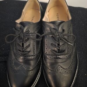 Torrid Classic Black Leather Oxfords